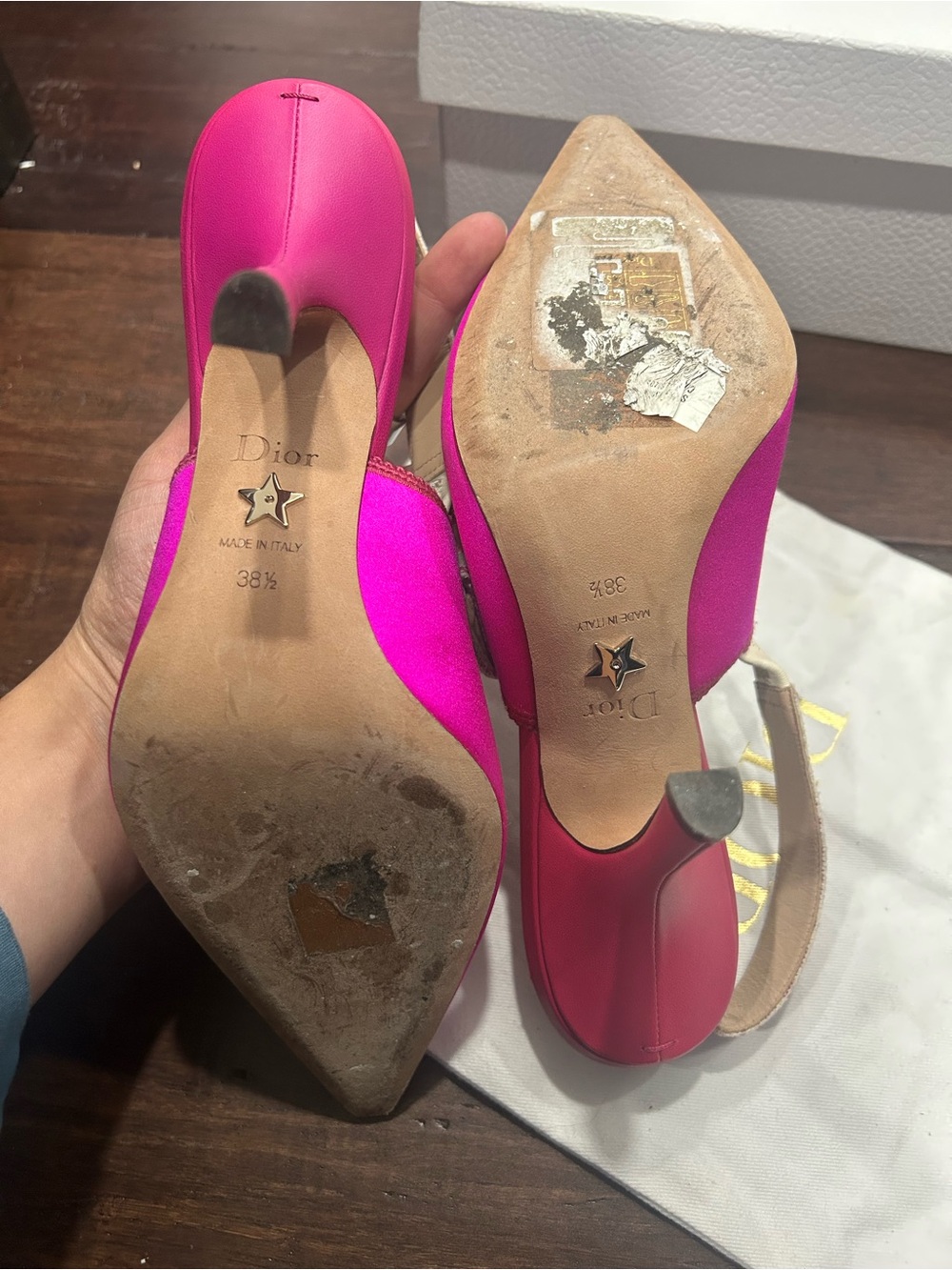 Dior J'Adior Fuchsia Pink Slingback Heels - Picture 2 of 8